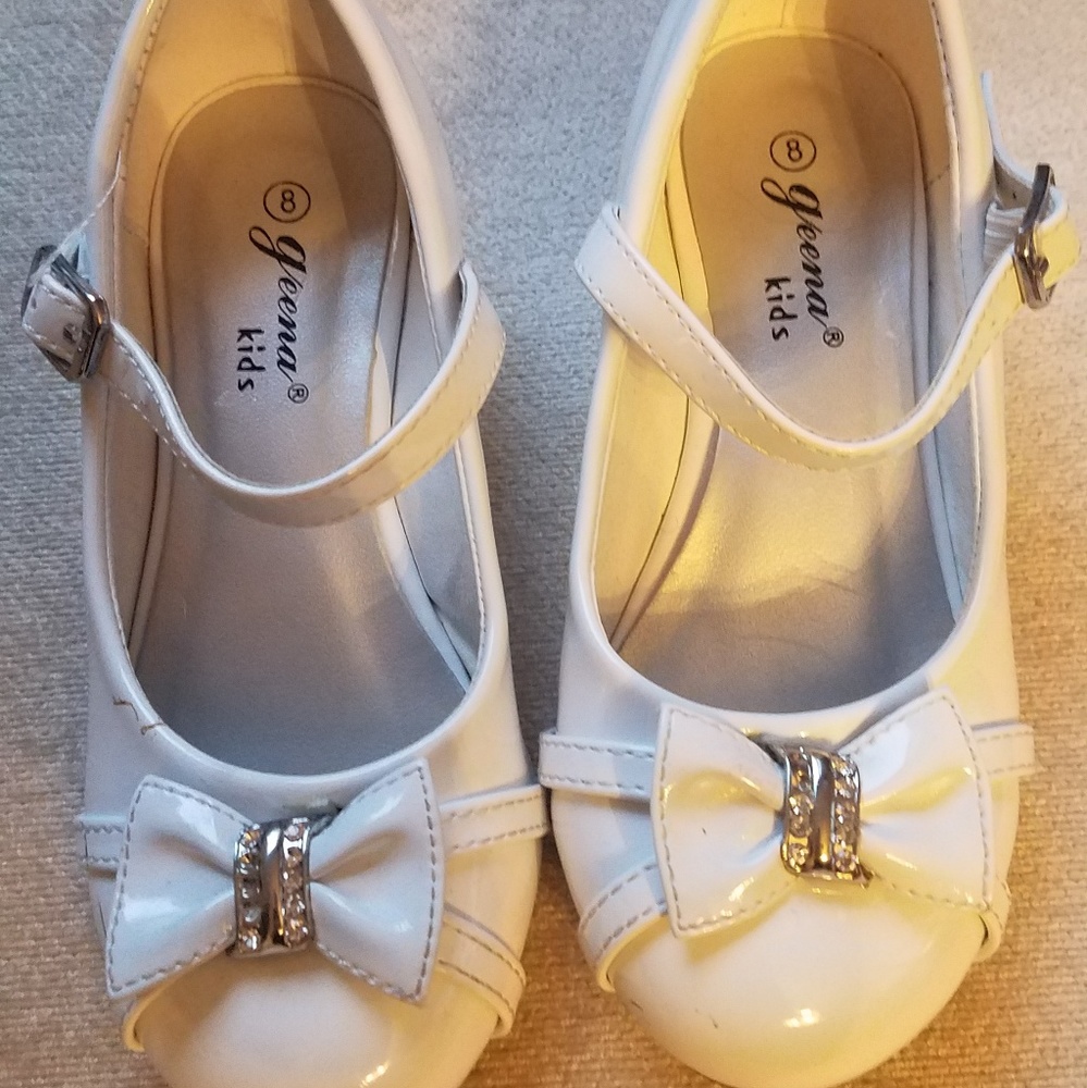 Pre-owned Geena Kids Toddler Girl White Shoes